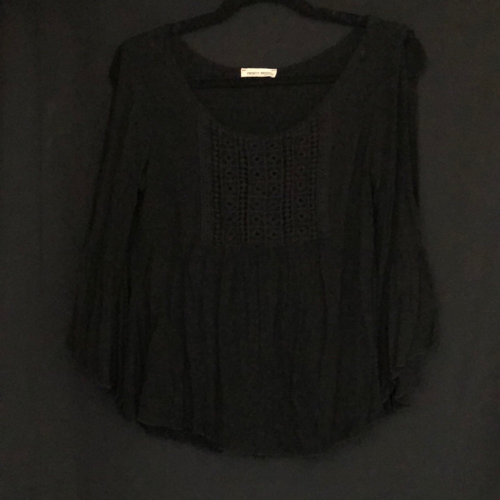 Black Boho Top